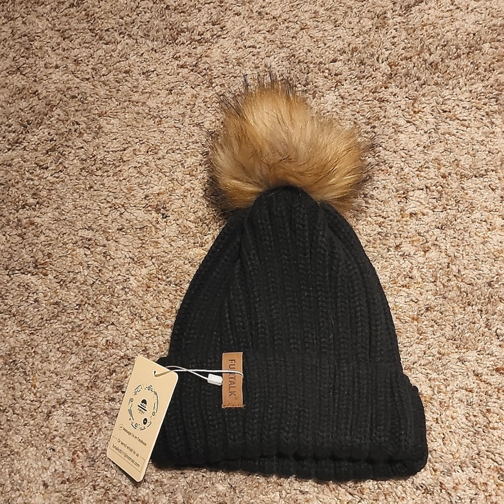 NWT black beanie